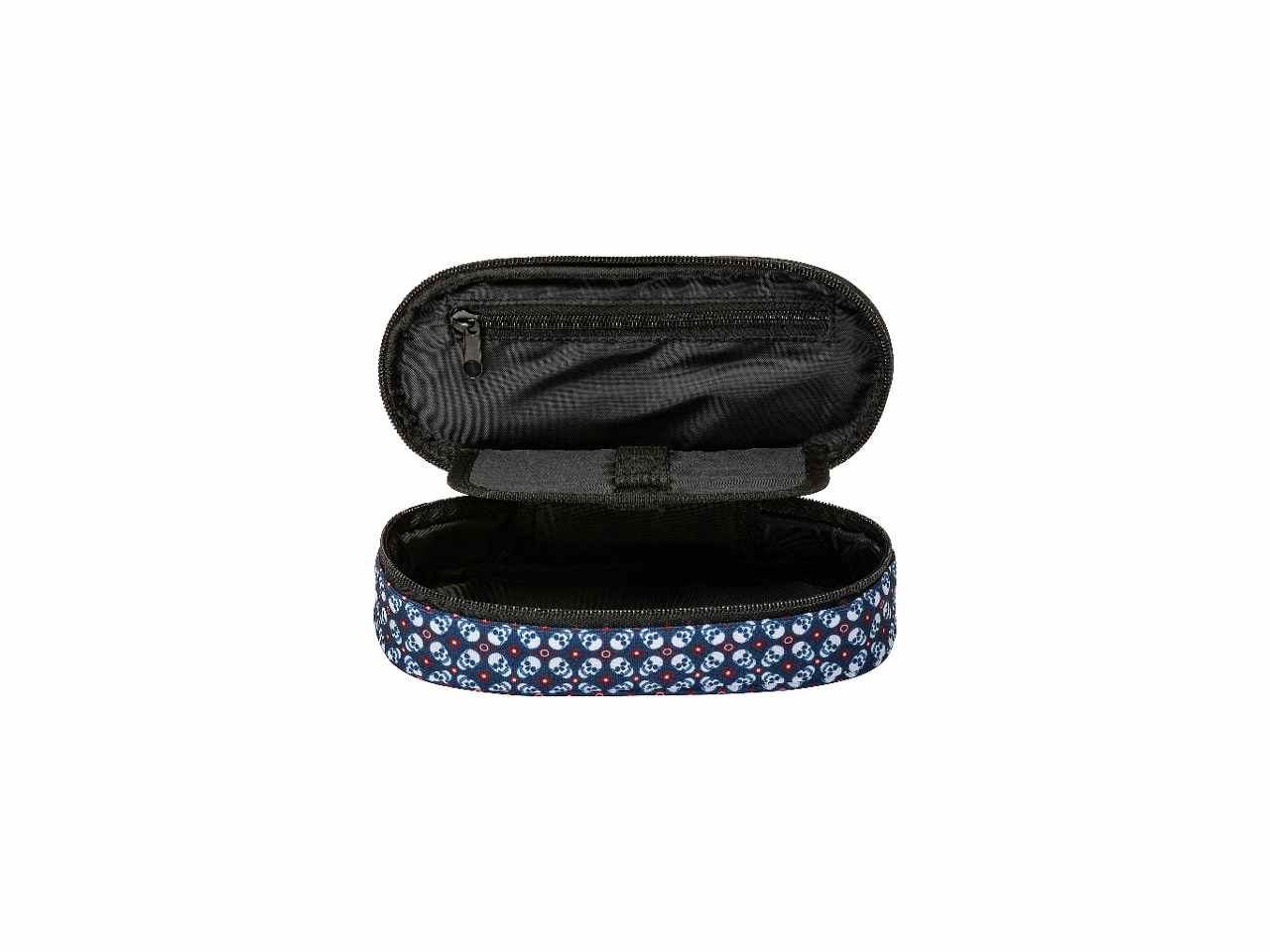 Astuccio ovale organizzato allover skulls comix