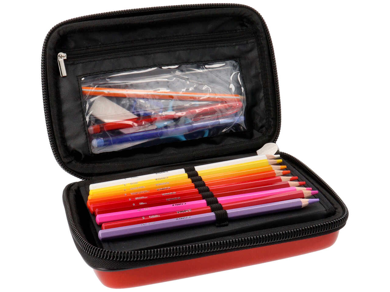 Comix astuccio maxi zip flash rosso