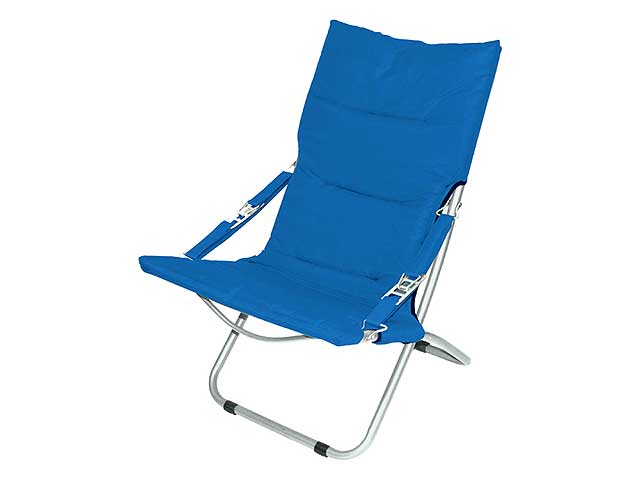 Sedia da mare sdraio canapone policotone in acciaio 60x47x92cm