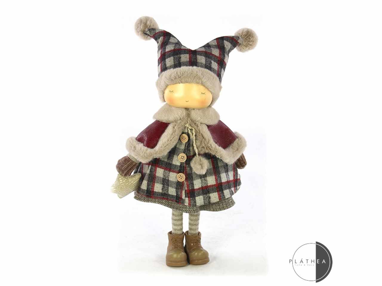 Bambina scozzese con stellina h.46cm in poliestere