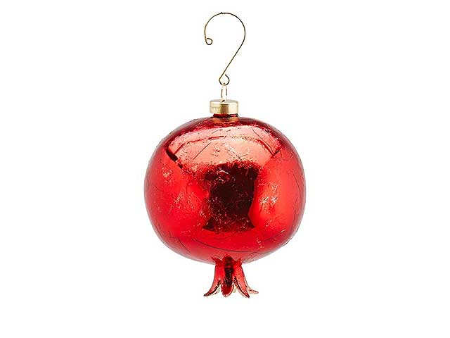 Palline natalizie rosso melograno in vetro diametro 10cm