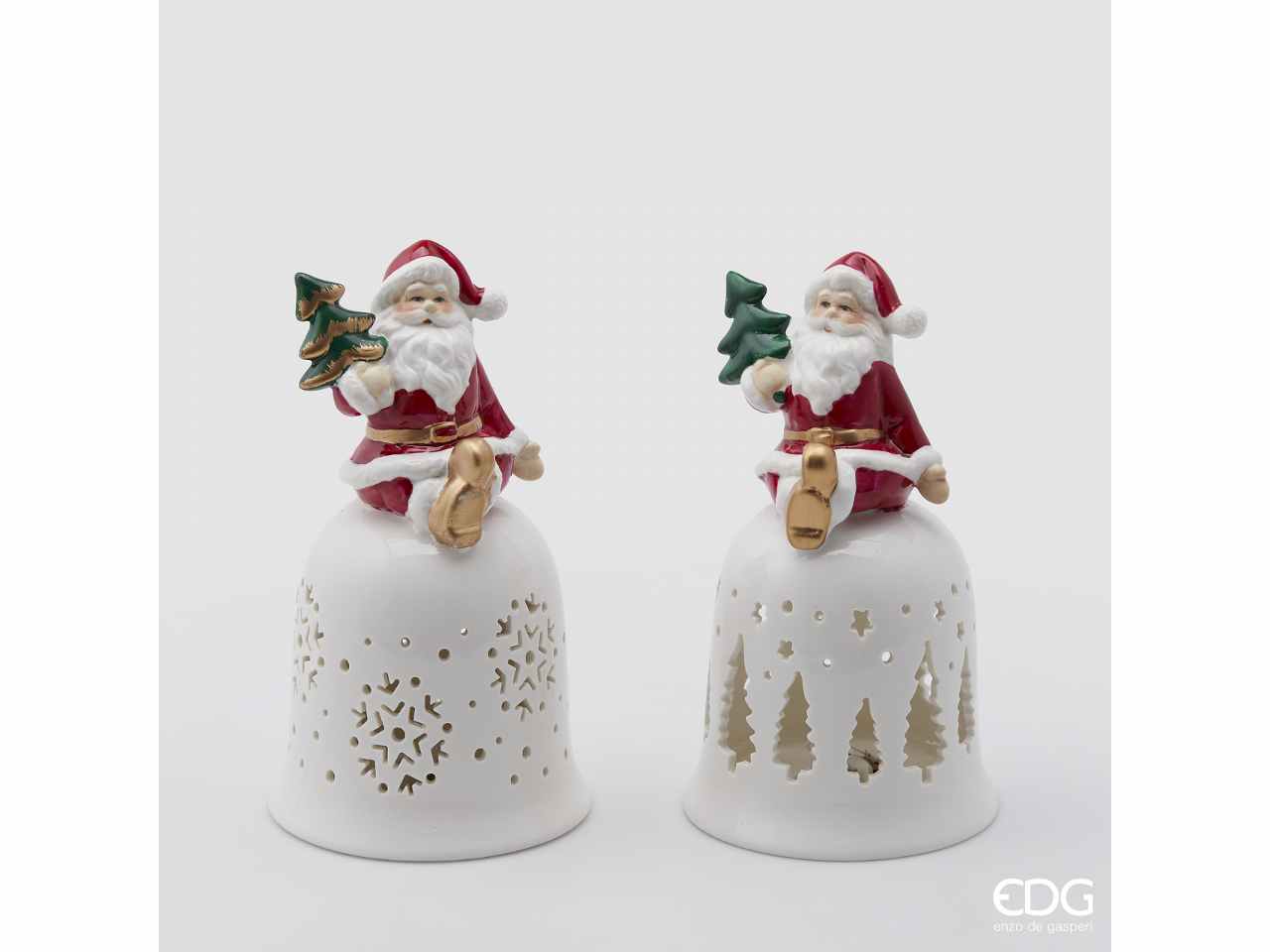 Campana babbo natale con led h.20cm