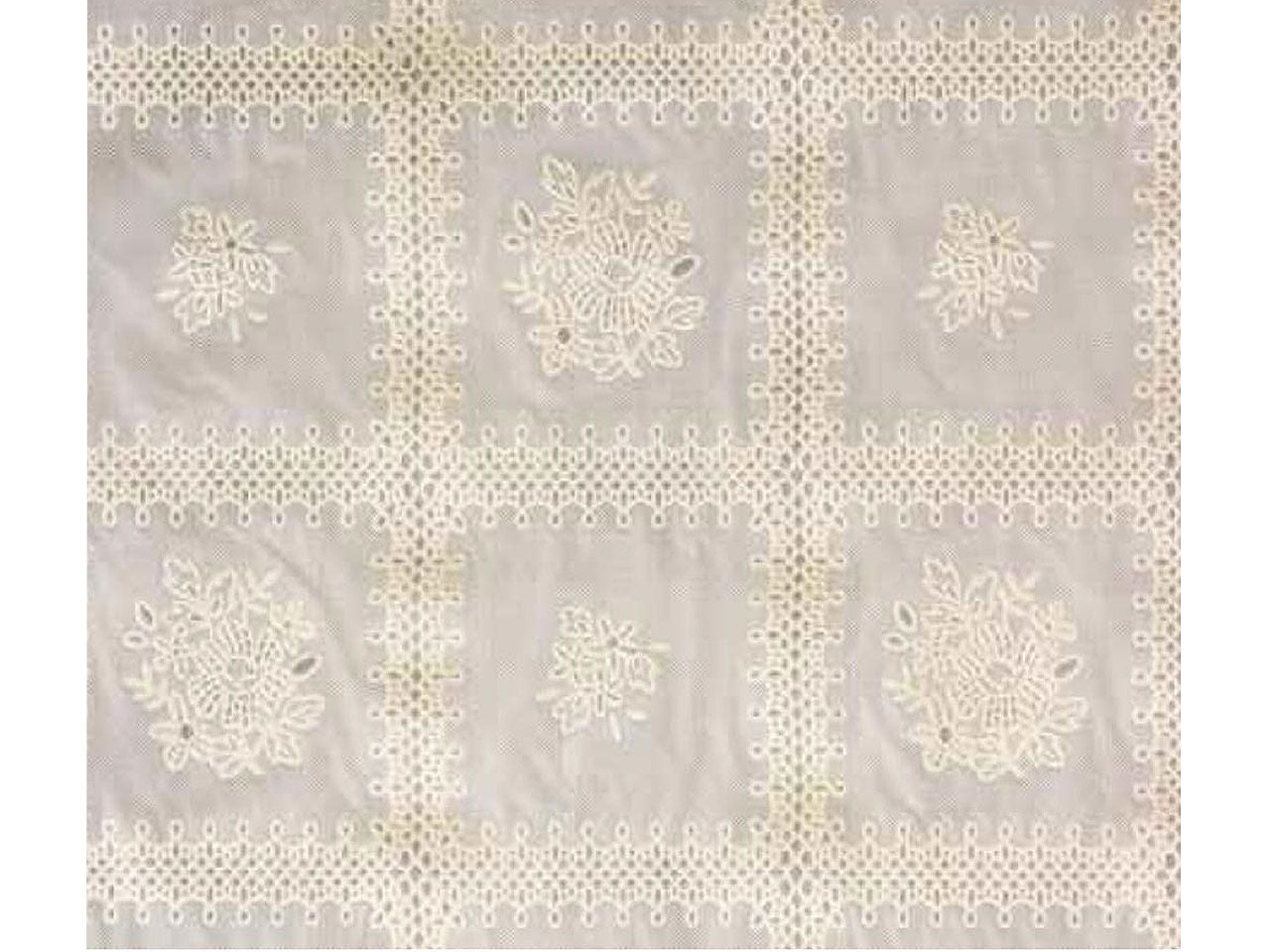 Tovaglia h.140cmx20mt ricamata beige ric-14