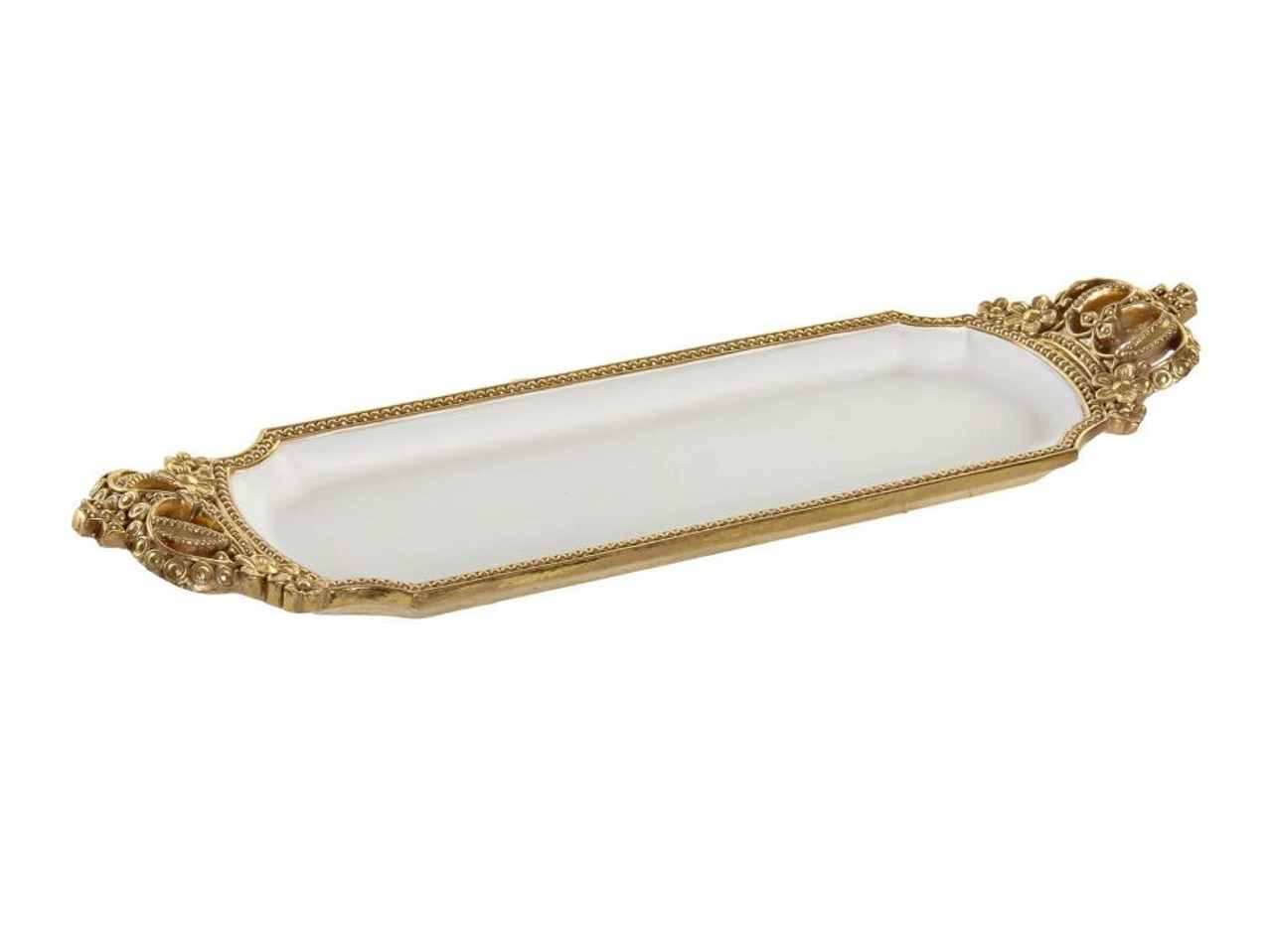 vassoio resina/specchio 36x9,7x3,5cm bd-190272
