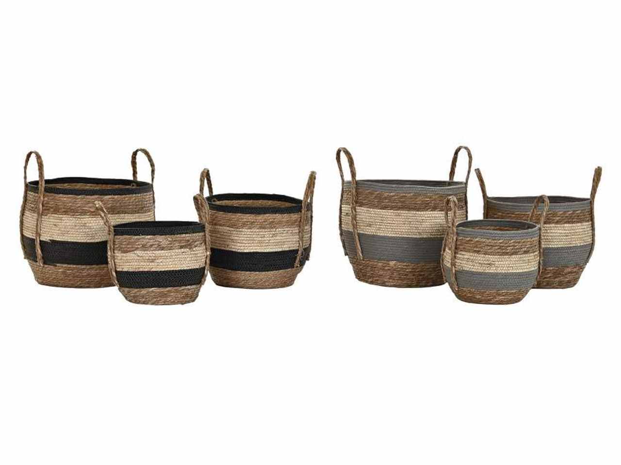 Cesta 3 pezzi in fibra 38x38x33cm