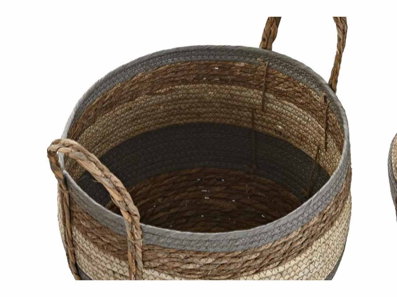 Cesta 3 pezzi in fibra 38x38x33cm