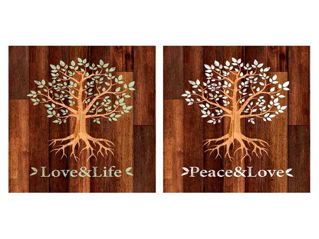 Quadro albero 80x3x80cm 124680