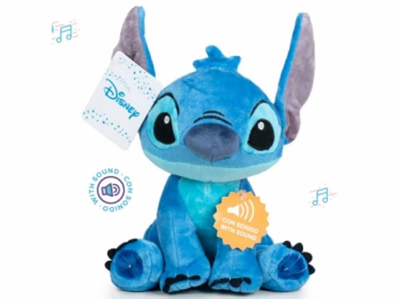 Stitch peluche seduto 50cm con suono