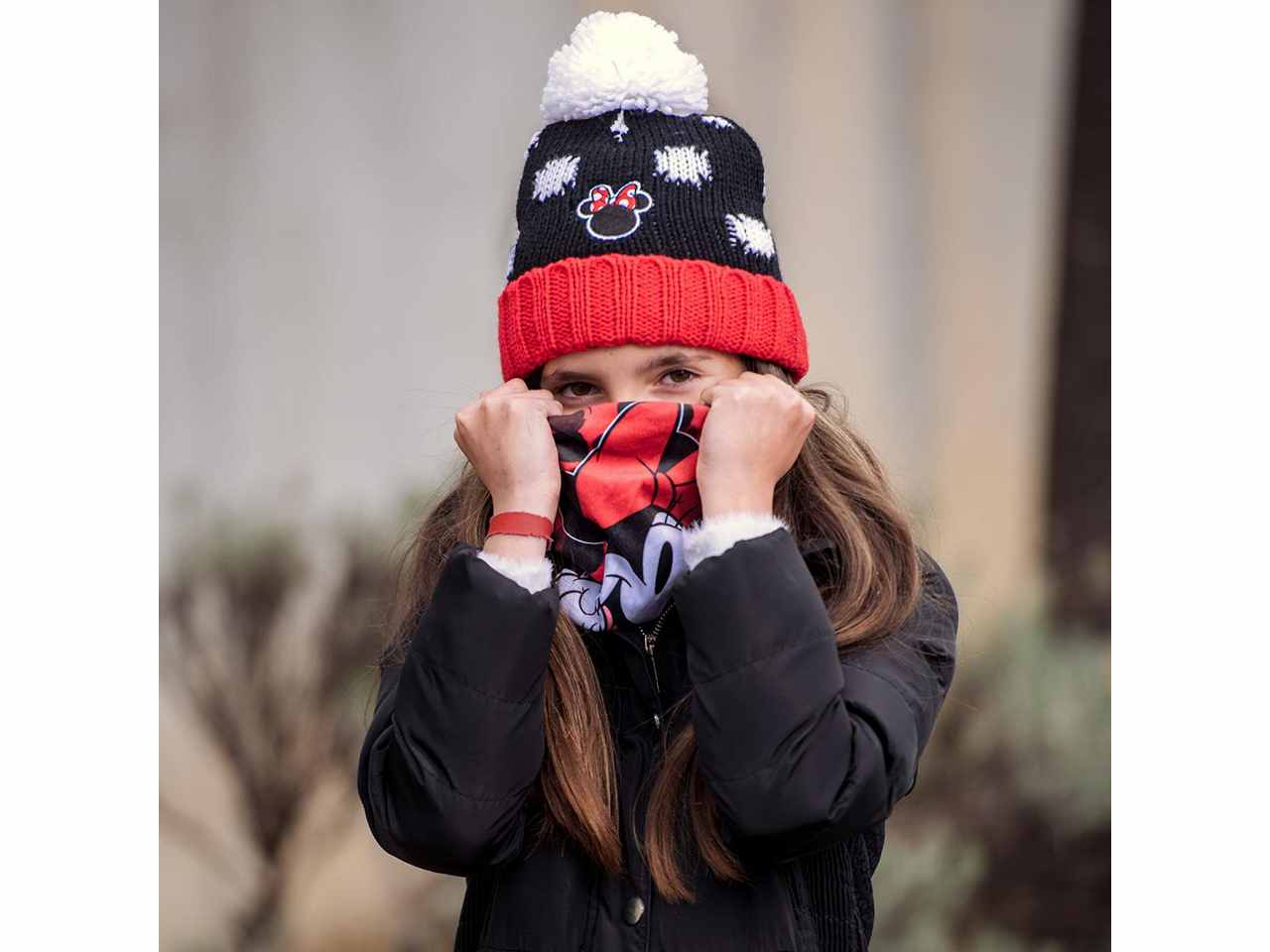 Minnie cappello con pon pon