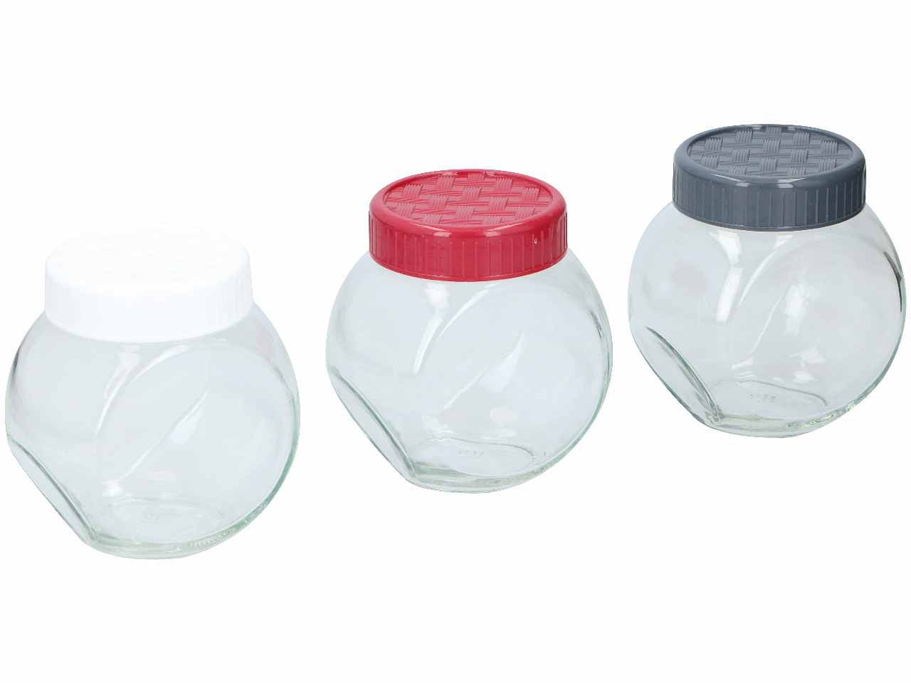 Alpina vasetto in vetro e polipropilene 750ml 12,7x8,8x12,4 cm 3 assortimenti
