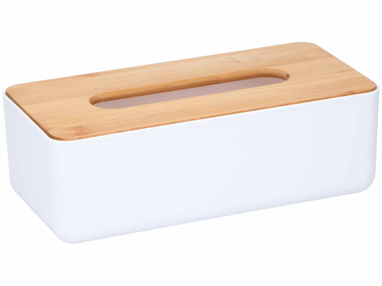Alpina contenitore per fazzoletti in bamboo e polipropilene 26x13x8,6cm