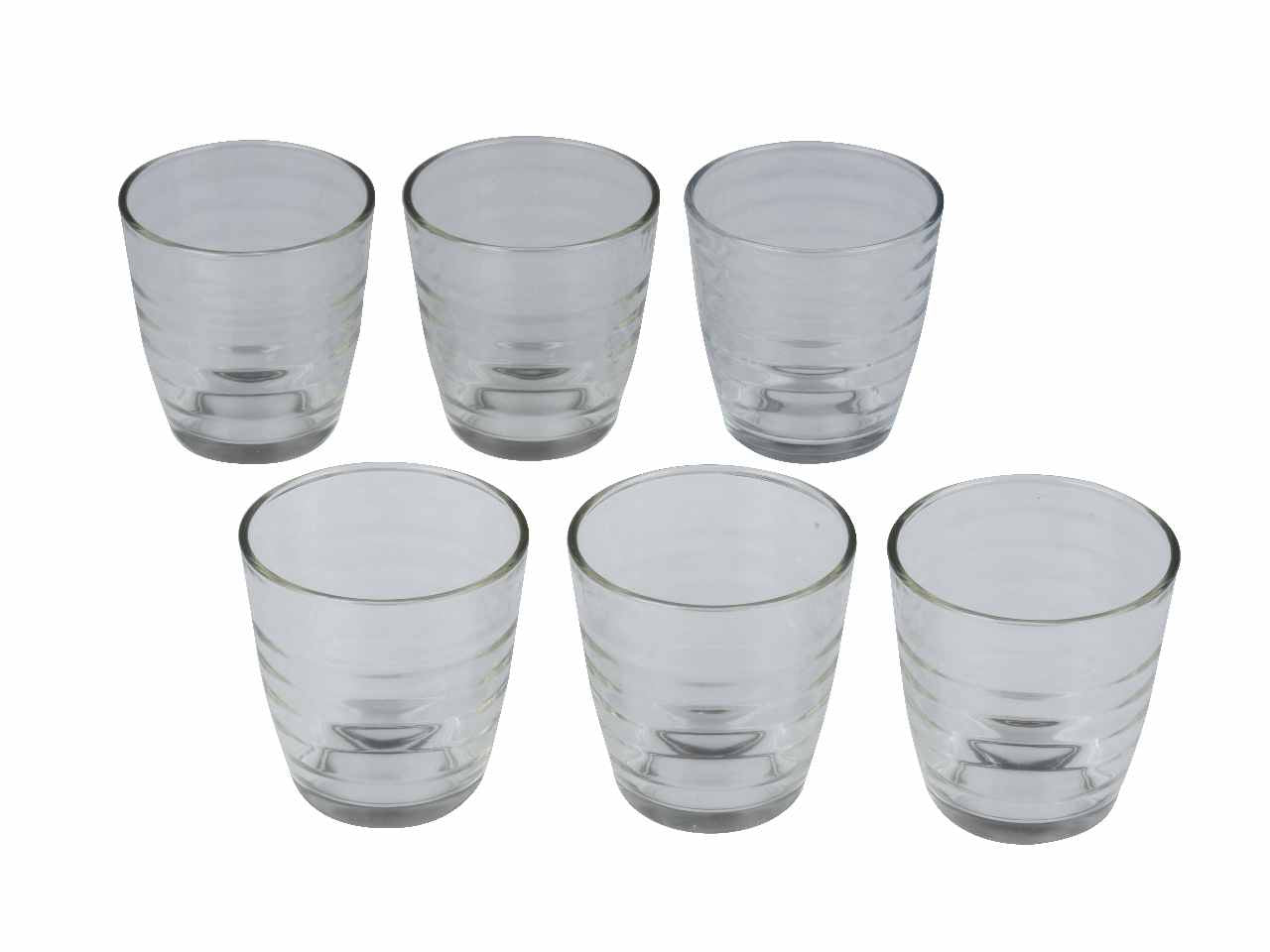 Alpina bicchieri in vetro 230ml 6 pezzi 8,5x8,5cm
