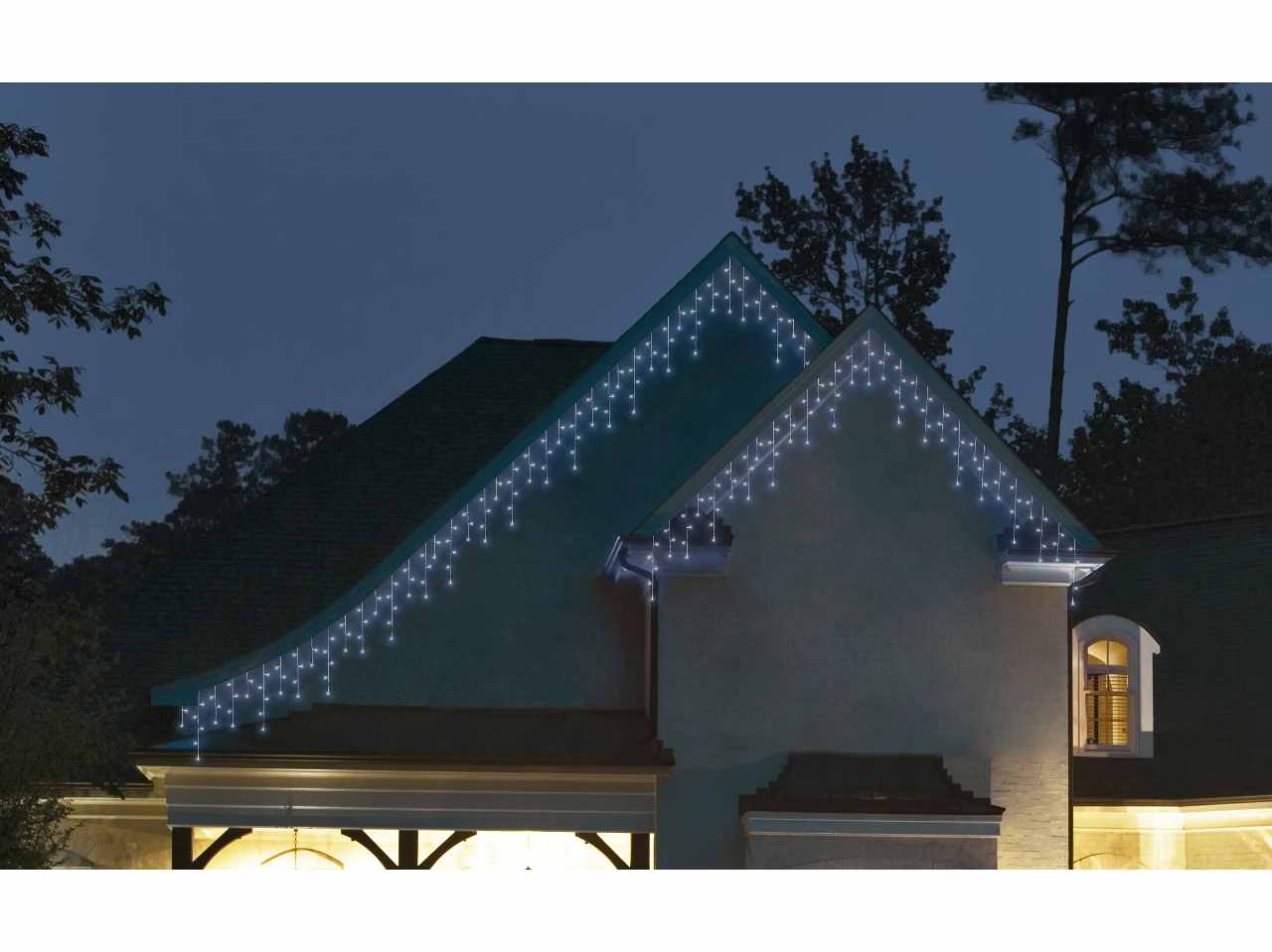 Tenda 175led bianco freddo 75metri con 8 funzioni uso esterno