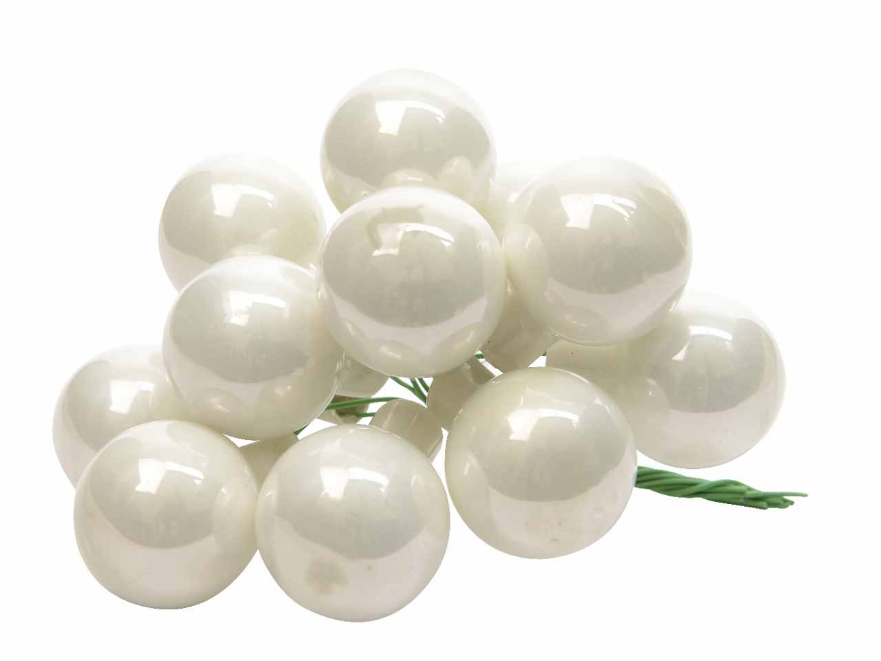 Sfere in vetro d.2cm bianche
