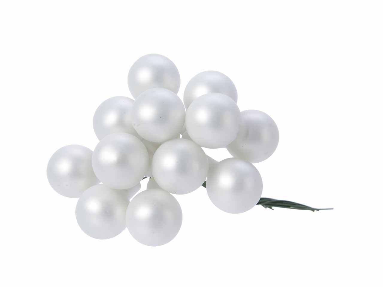 Sfere in vetro opache d.2cm bianche