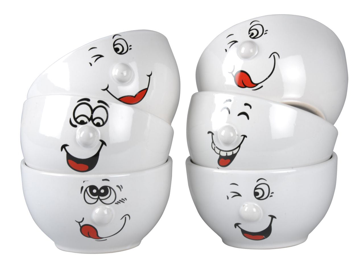Ciotola emoji in porcellana 500ml misura 13x13x7,5cm peso 0,40kg