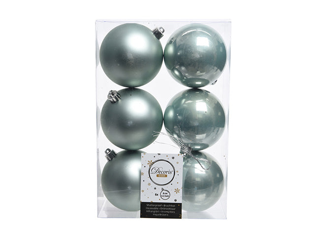 sfera 8cm 6pz verde eucalipto 022145