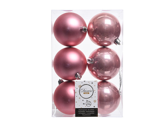 sfera 8cm 6pz rosa 022033
