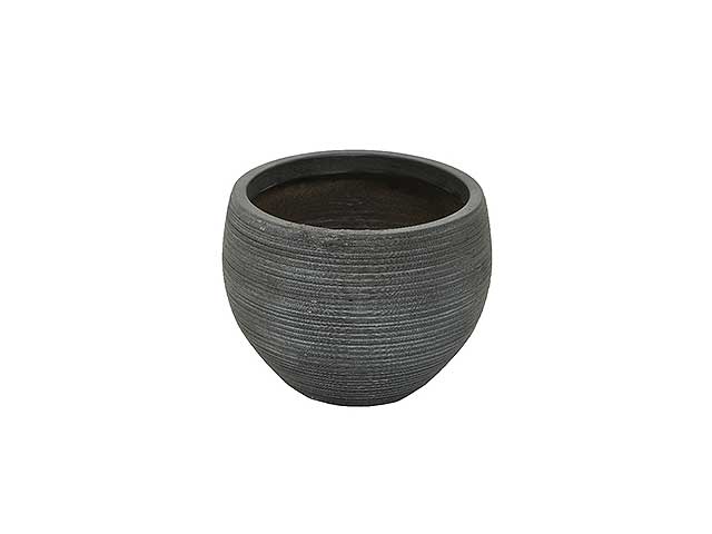 vaso in argilla grigio 29x22