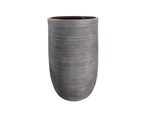 vaso in argilla antracite 39.5x64cm