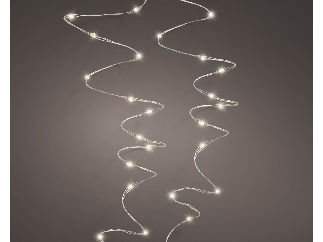 Luci natalizie micro led a stringa fisse per uso esterno colore argento bianco caldo misura lun.895cm misura del led micro numero di led 180
