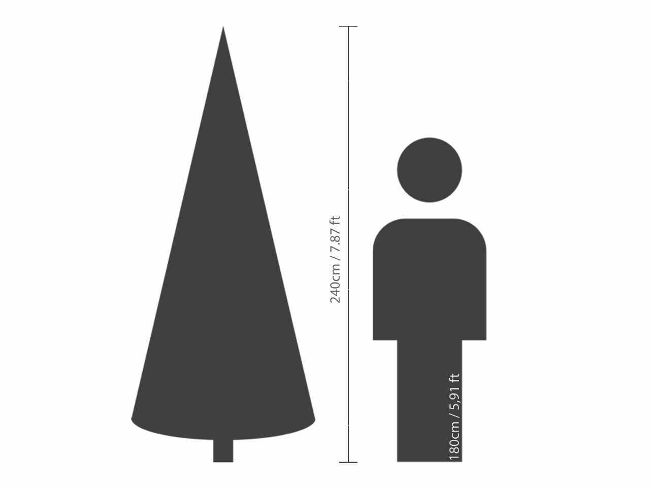 Albero di natale imperial innevato 240cm d.147cm