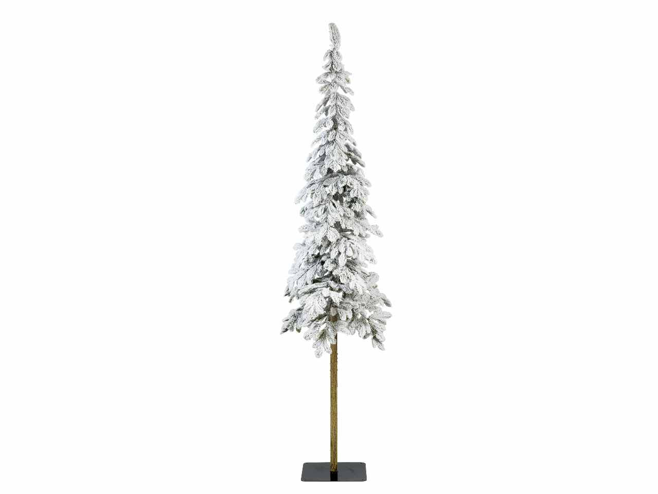 Albero di natale alpine innevato 210cm d.50cm verde/bianco