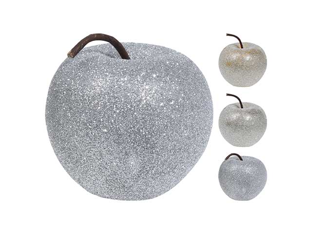 mela ceramica 8cm glitter apf471960