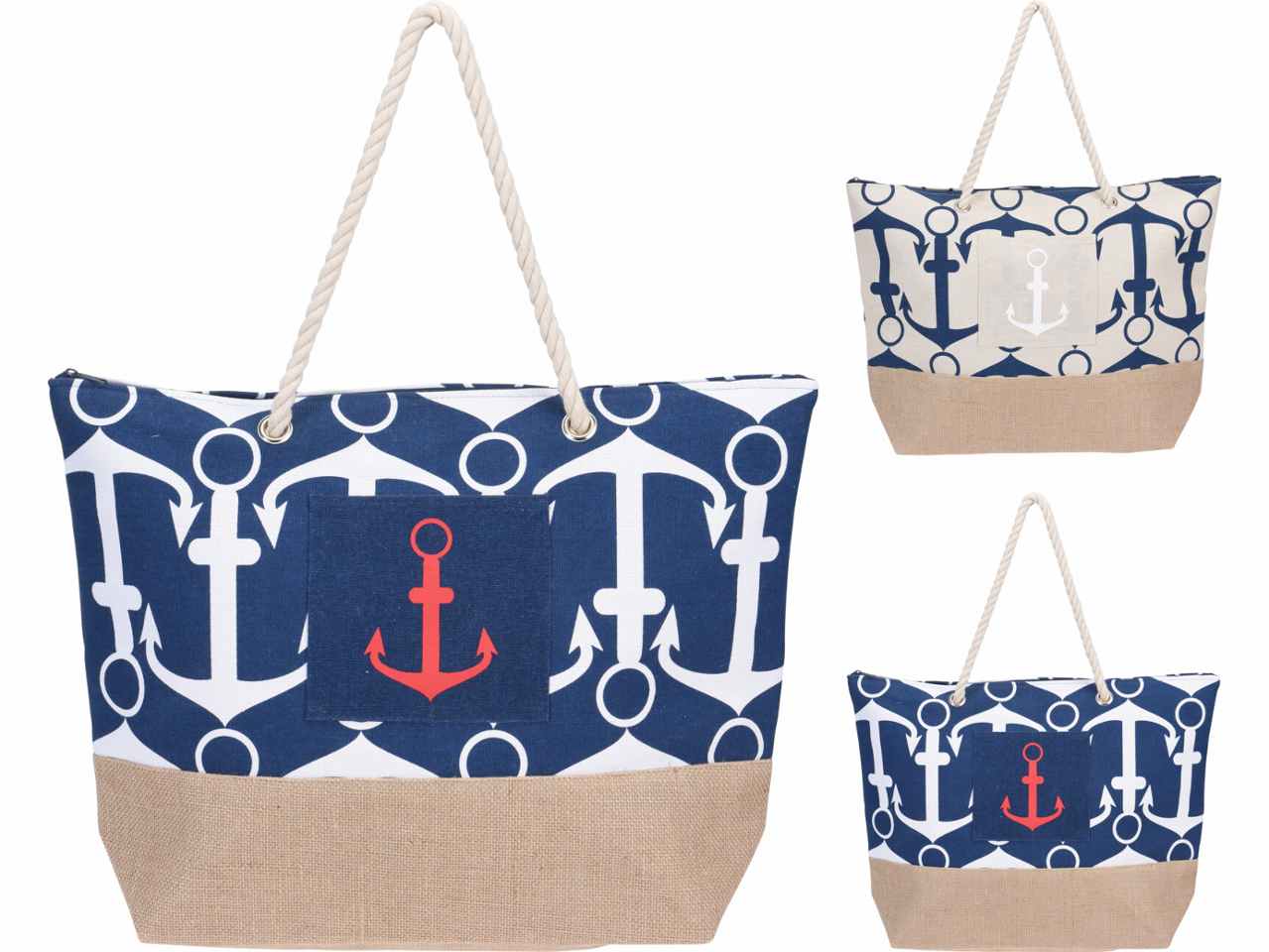 Borsa spiaggia in plastica 38x14x38cm