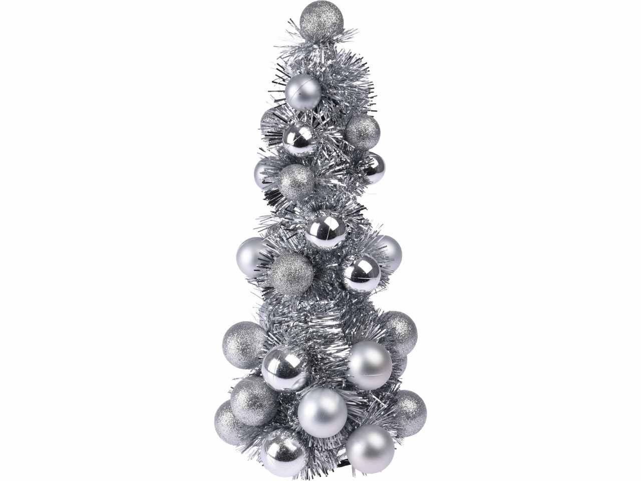Albero 33cm con 35 sfere argento