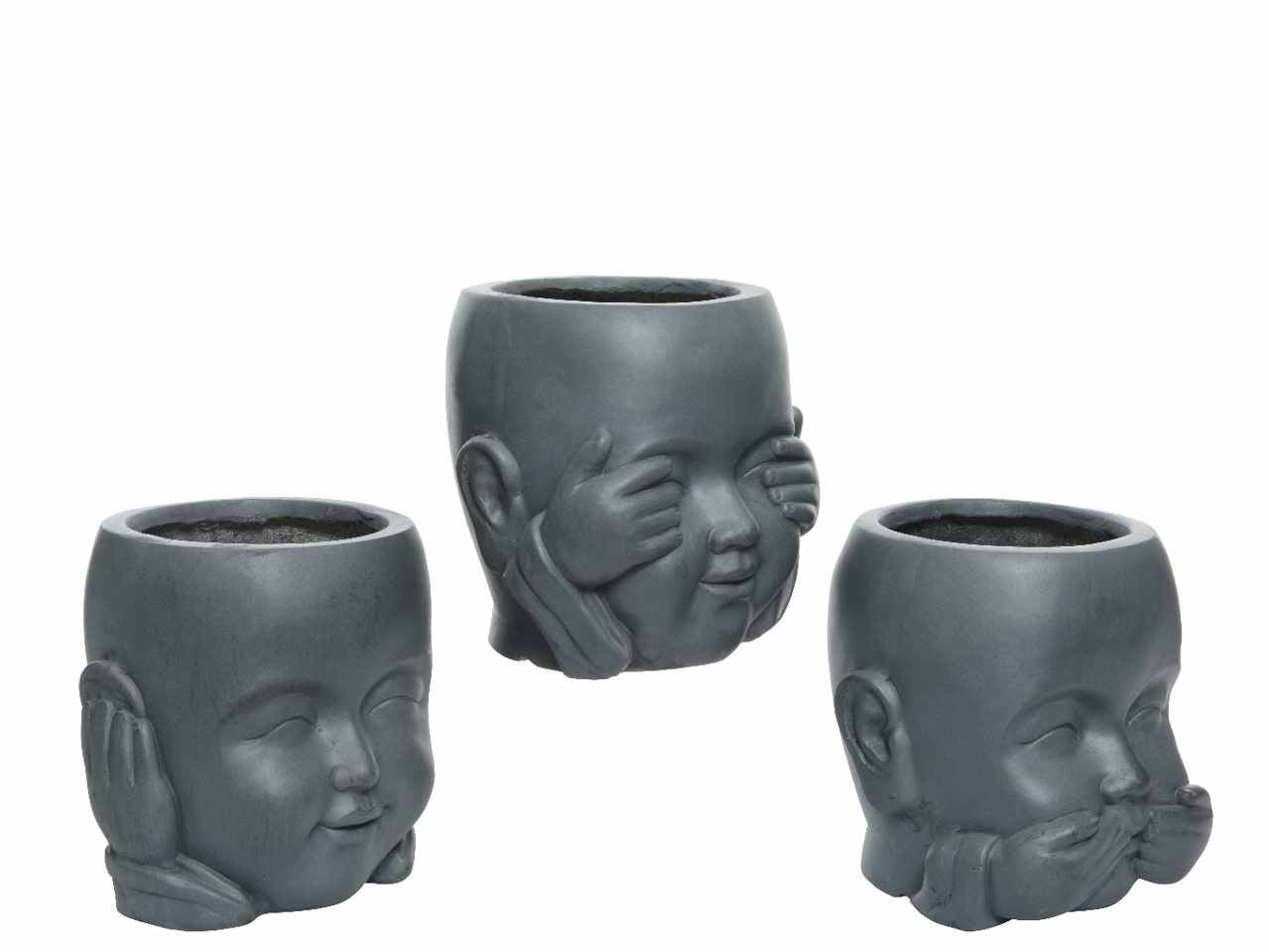 Vaso testa di buddha h.24cm 850547