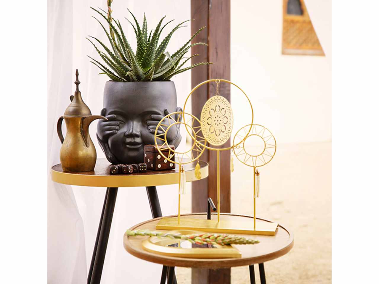 Vaso testa di buddha h.24cm 850547