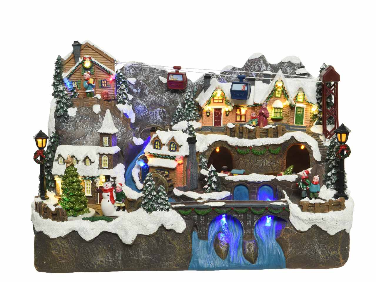 Giostrina 26,5x40,5x25,5cm con led in poliresina uso interno