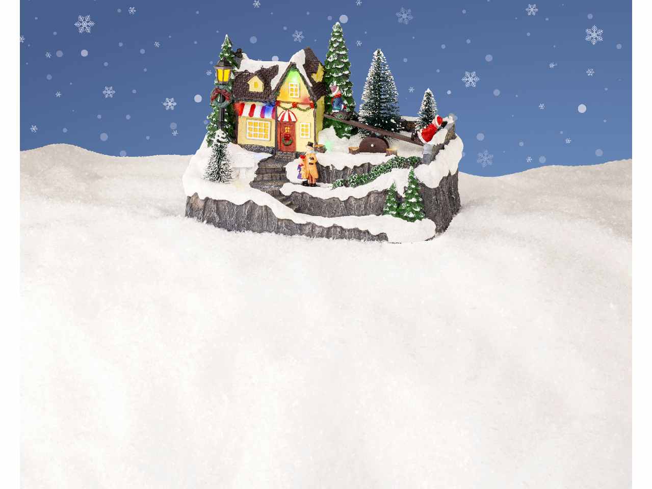 Giostrina 24x14,5x16,5cm con led uso interno e funzionamento a batteria
