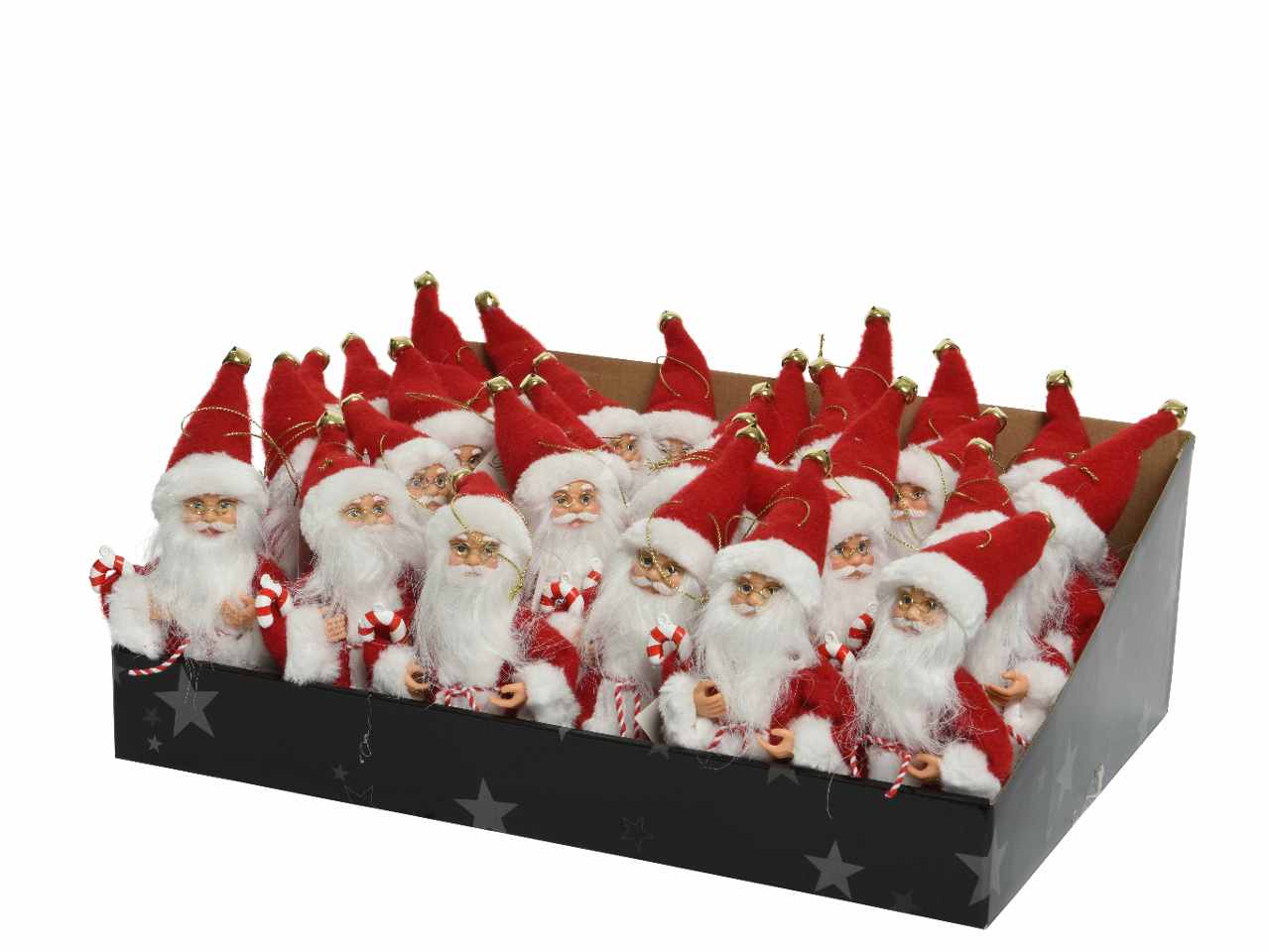 Babbo natale 10x5x13cm poliestere rosso