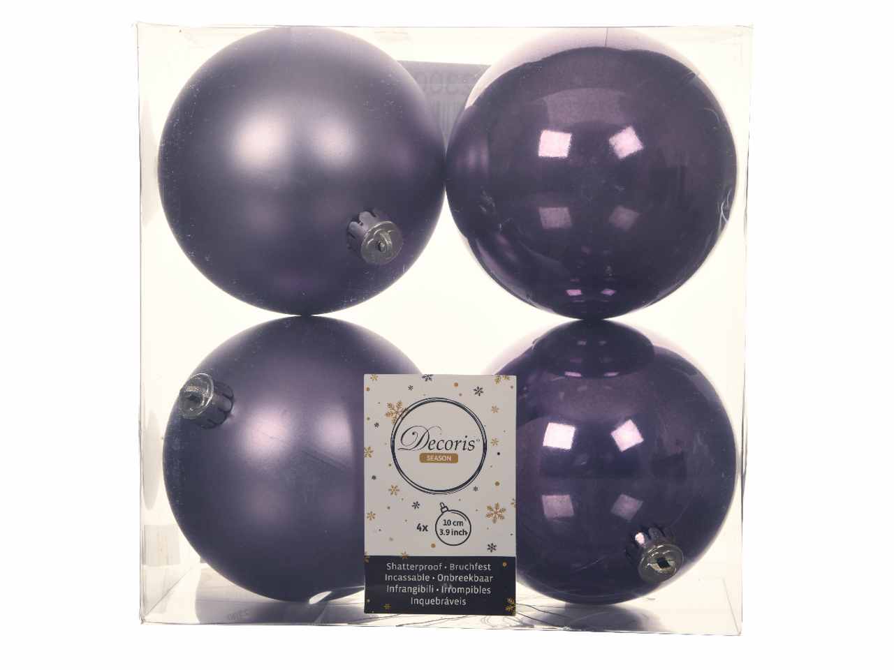 Sfera d.10cm 4pezzi lilla