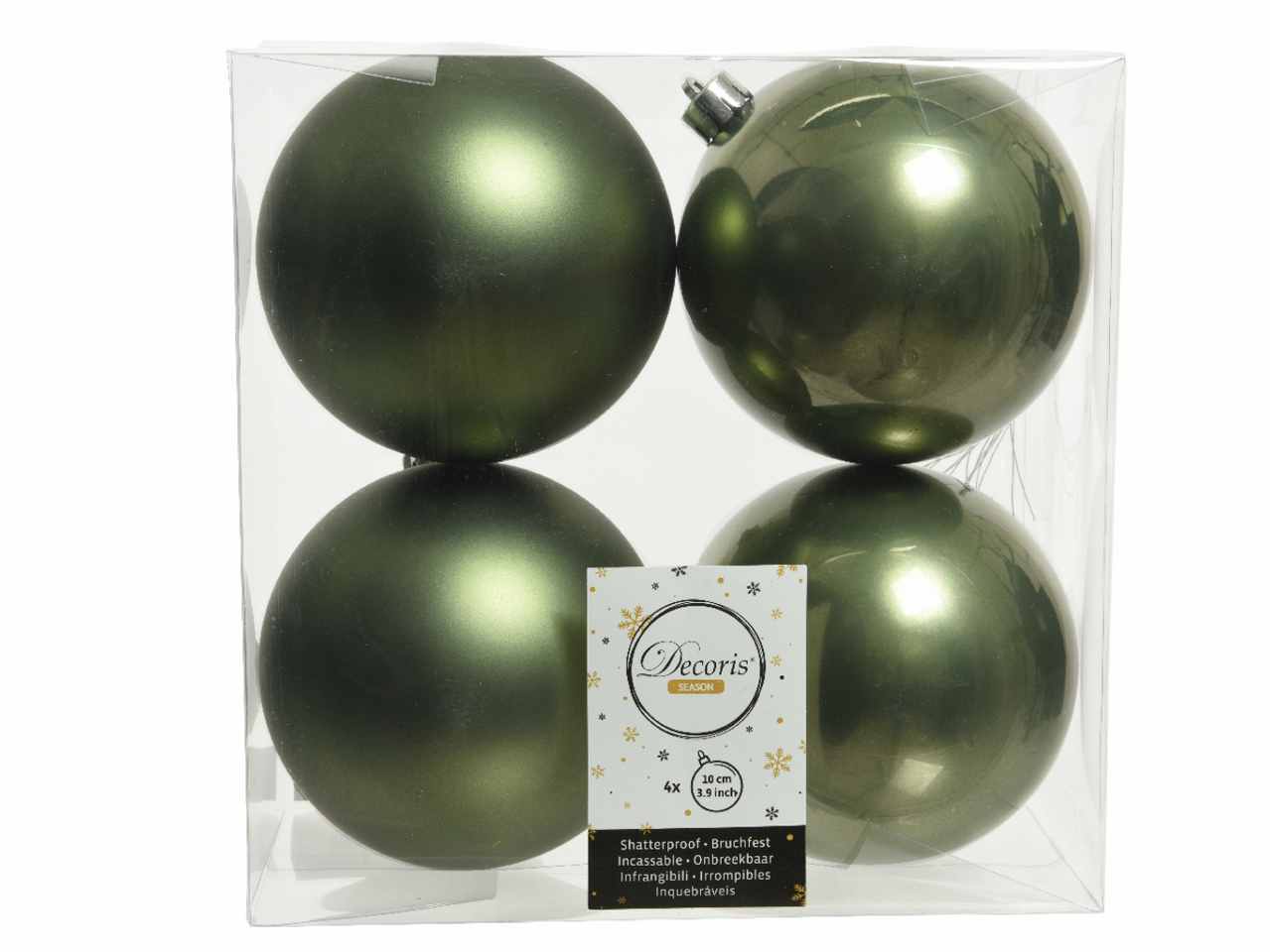 Sfera d.10cm 4pezzi verde