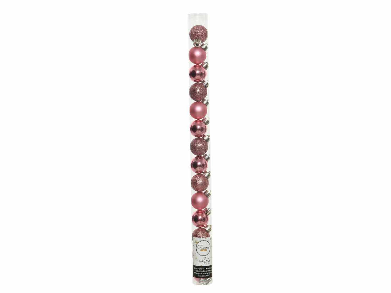 Sfera d.3cm 14pezzi rosa