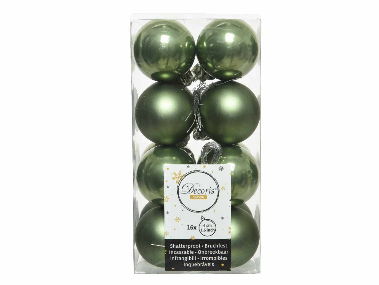 Sfera d.4cm 16pezzi verde