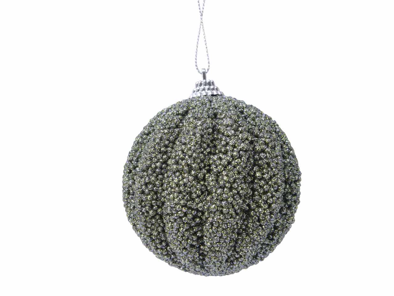 Sfera con glitter d.8cm verde