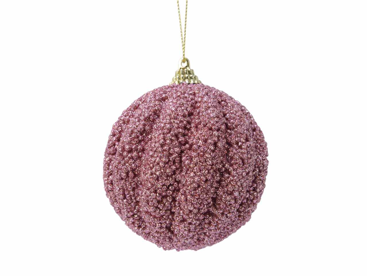 Sfera con glitter d.8cm rosa