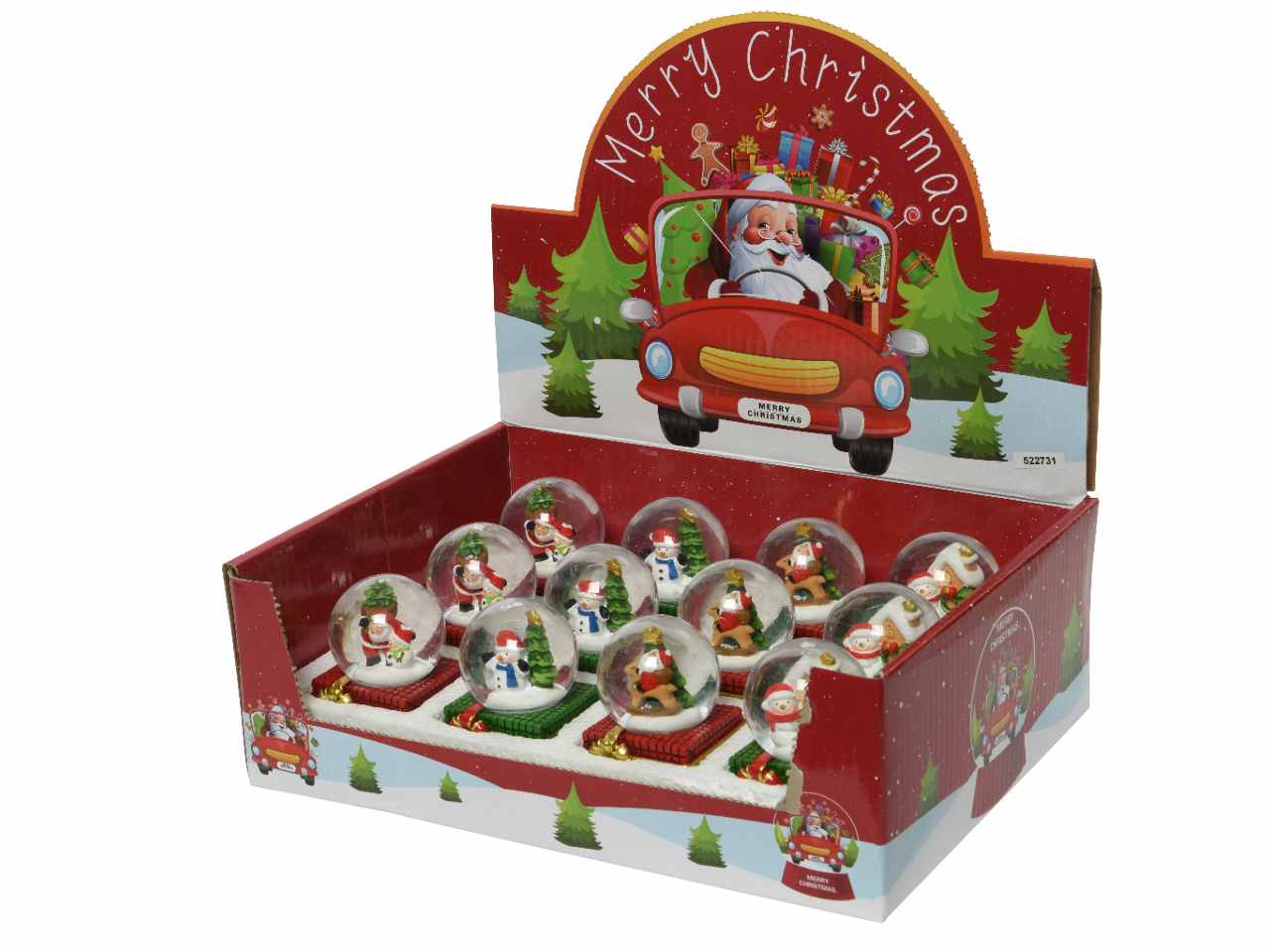 Ampolla acqua con neve in poliresina 4,9x5,1x6,5cm