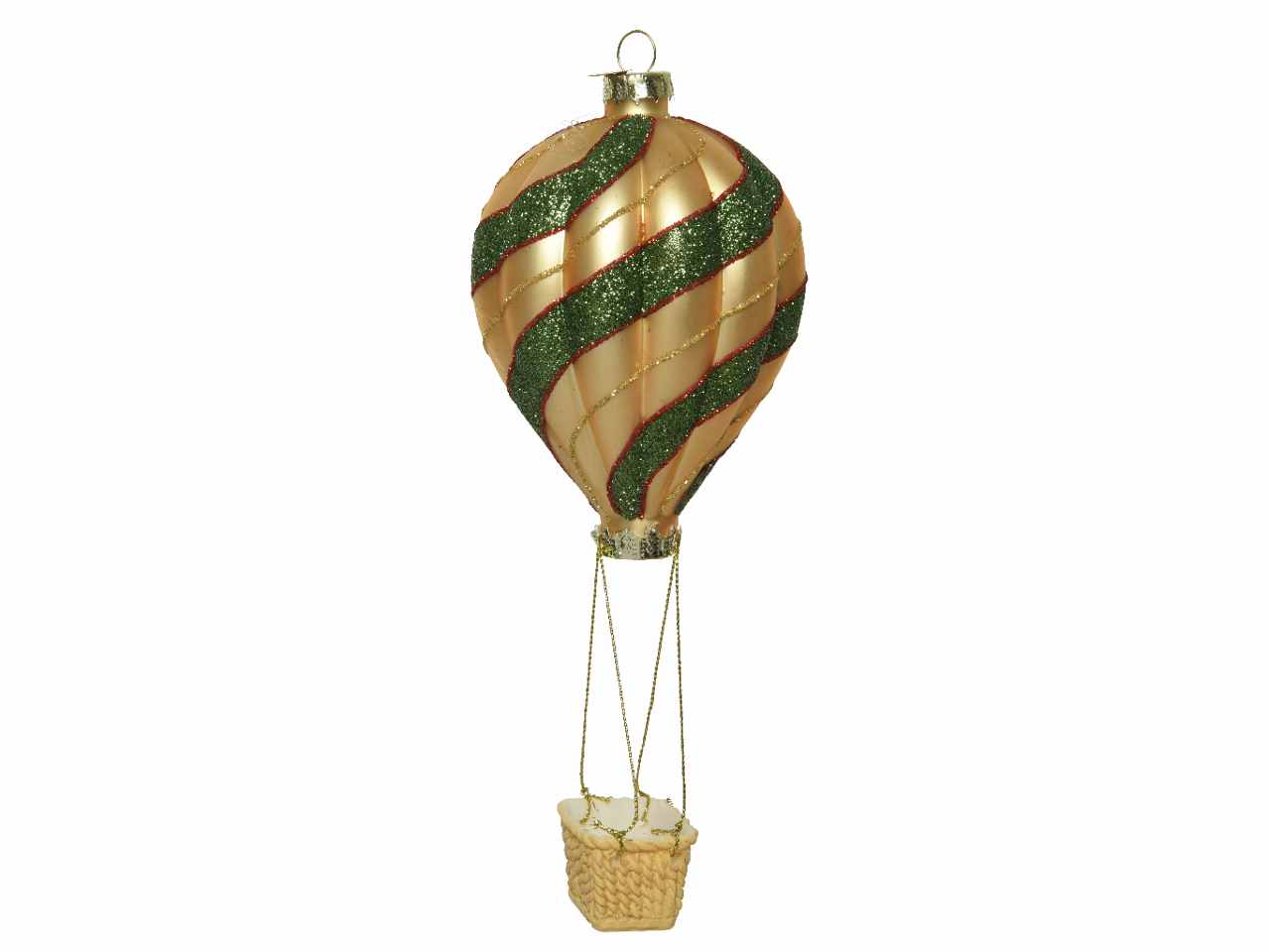 Mongolfiera in vetro 13,5cm d.8,5cm
