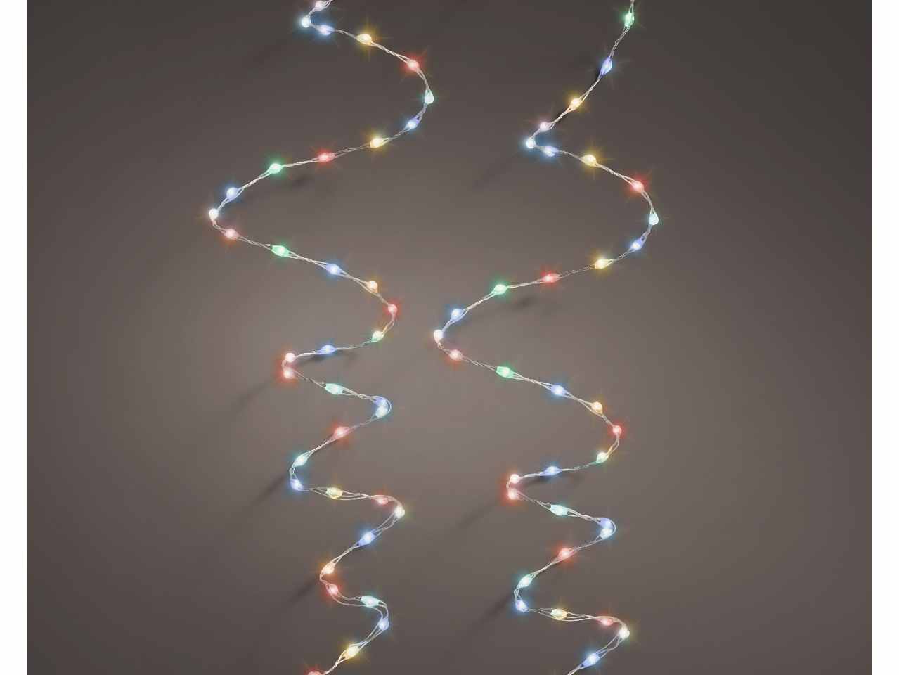 Catena luci 567 micro led multicolor 9metri 8 funzioni uso esterno
