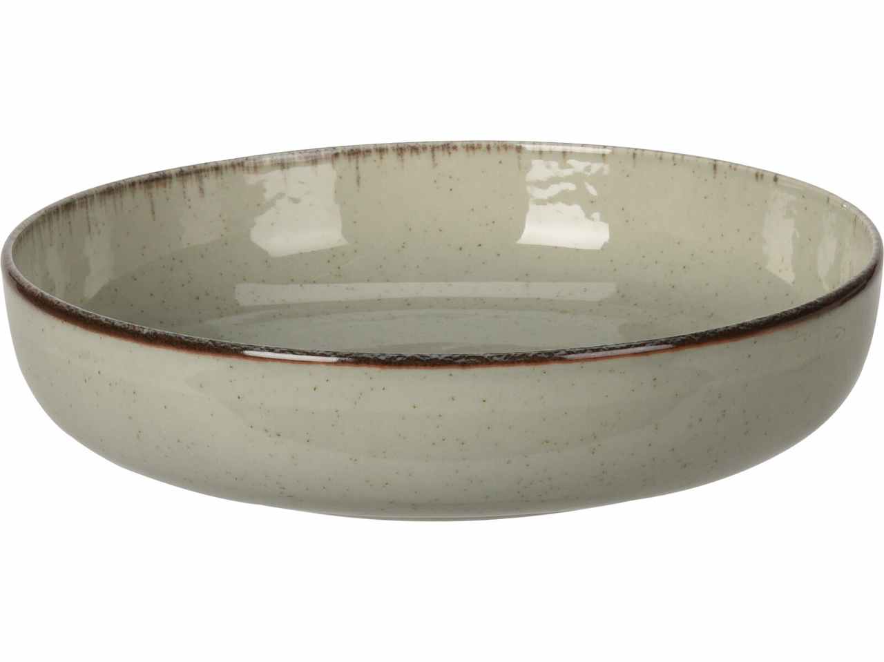 Piatto in porcellana 20x5cm colore verde
