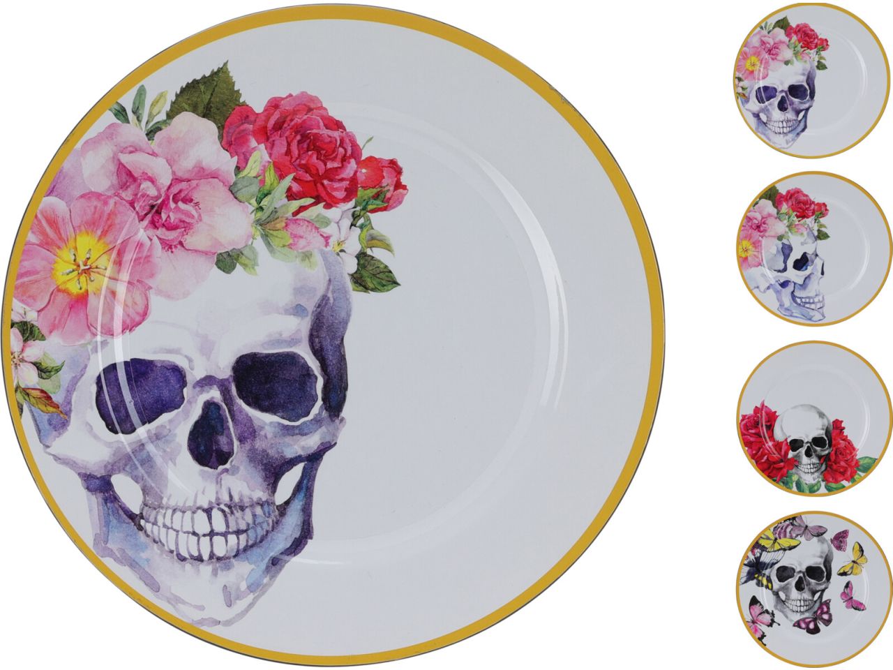 sottopiatto 33cm in plastica in 3 fantasie assortite