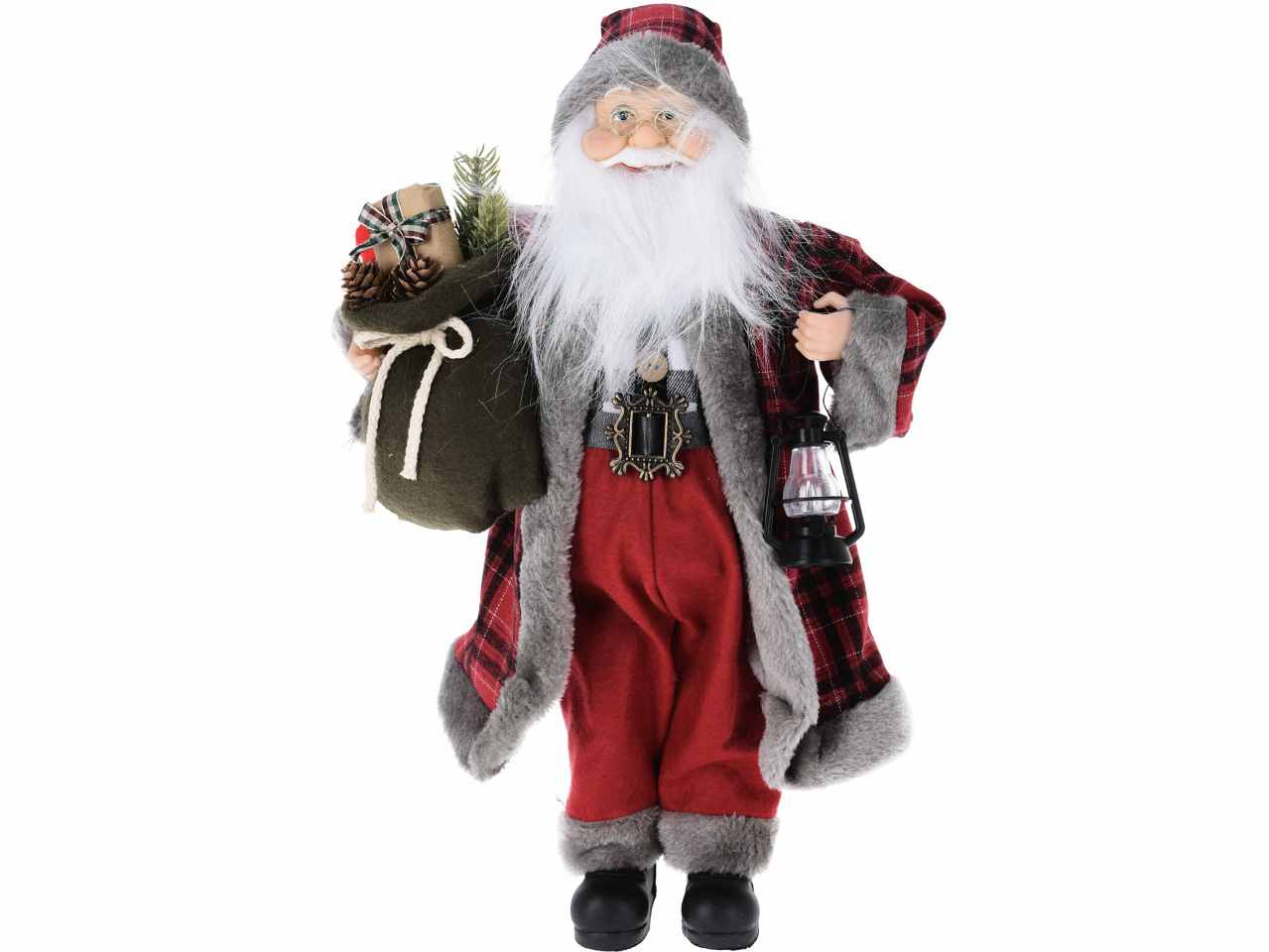 Babbo natale 22x57cm scozzese