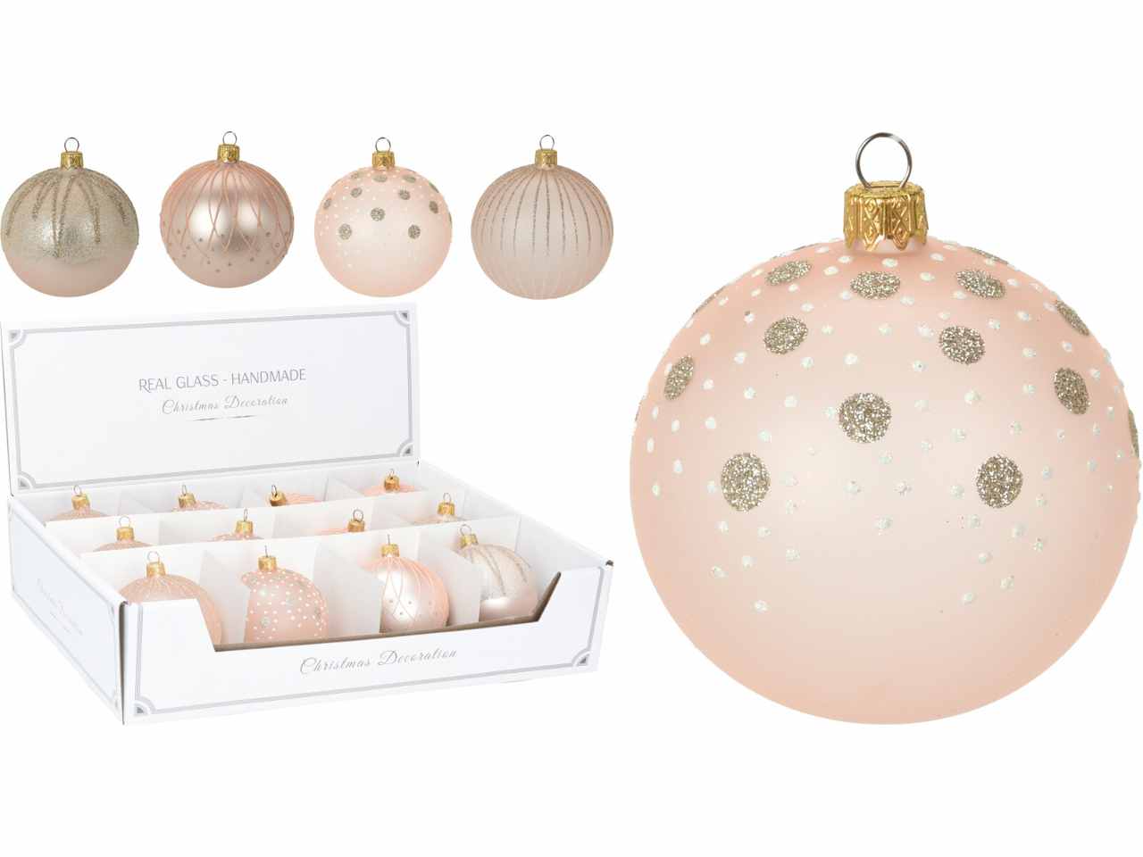 Sfera in vetro 10cm rosa