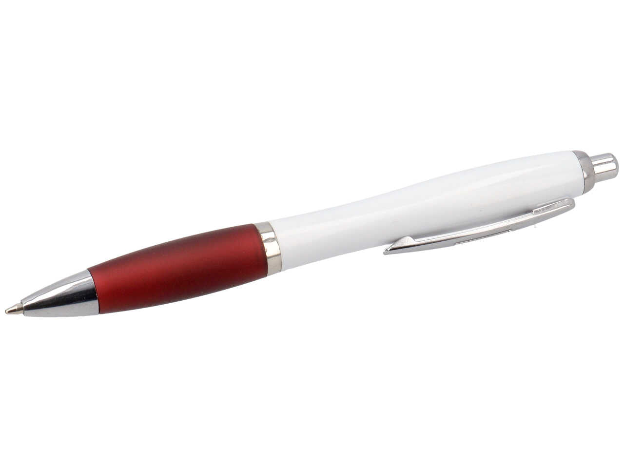 Penna a sfera in plastica e metallo bordeaux