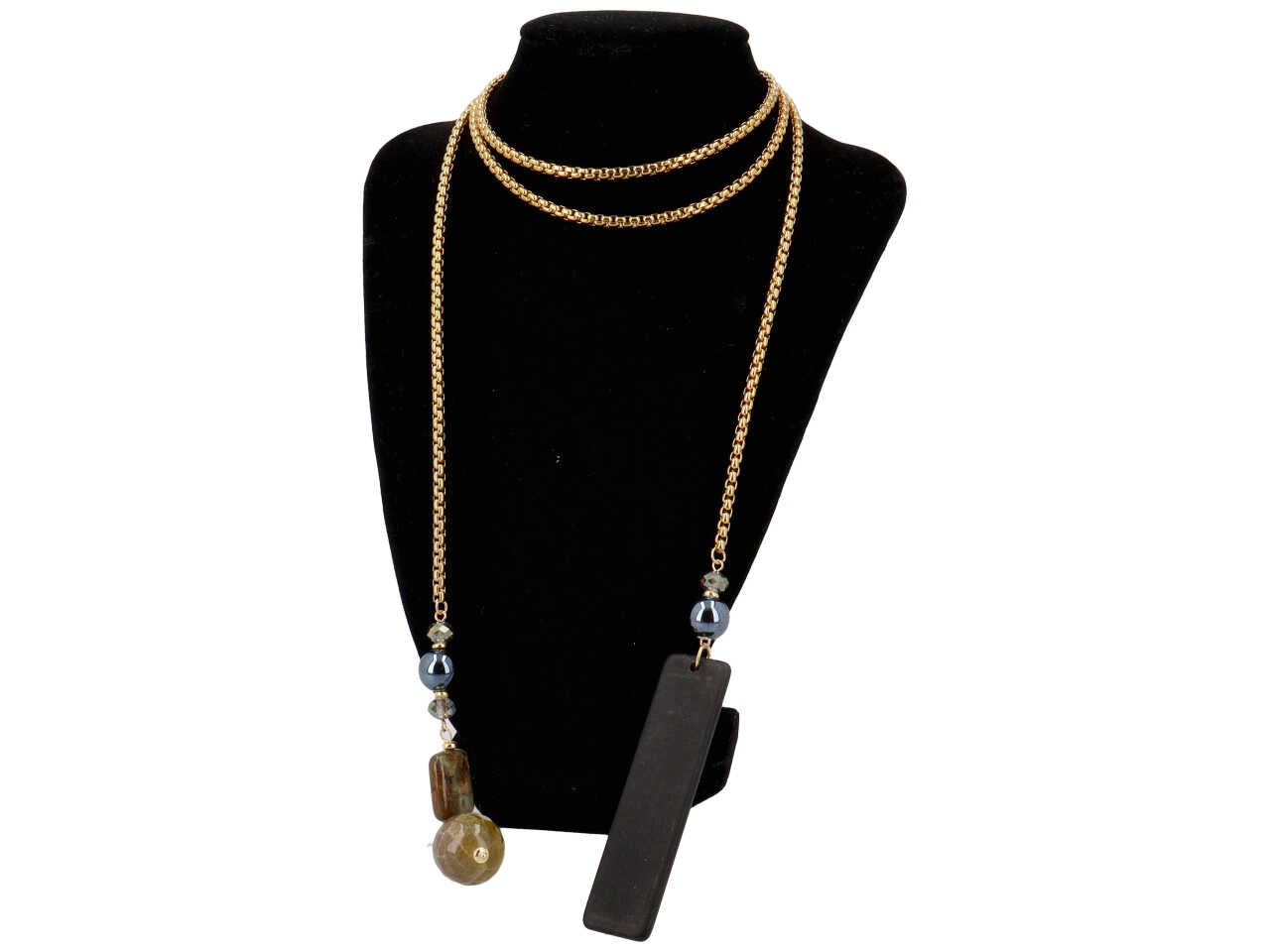 Collana/cintura in acciaio con pietra